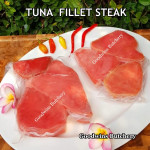 TUNA fillet steak boneless fish frozen +/- 3/4" 2cm (price/pack 500gr 3pcs)